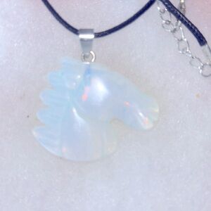 Hippie Boho Opal Crystal Horse 🐎 Silver 18-20” Neck…